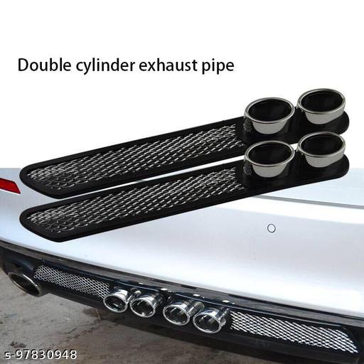 Dual Tip Silencer Look Bumper Protector Guard Rear Bumper Protection Spoiler Lip Splitter with Adhesive - My Health Plan