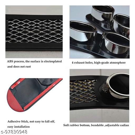 Dual Tip Silencer Look Bumper Protector Guard Rear Bumper Protection Spoiler Lip Splitter with Adhesive - My Health Plan
