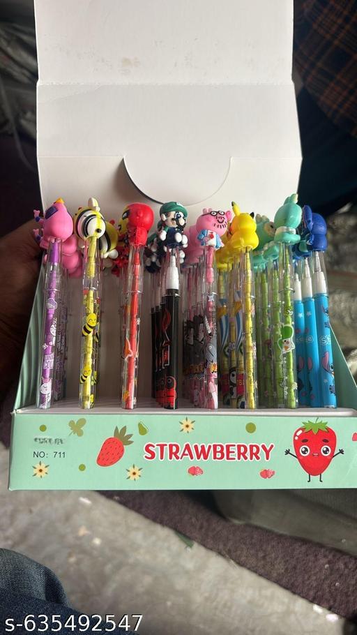 Random pack of 12  unique designer pencils for kids boys girls , gifting items - My Health Plan