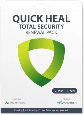 Renewal Quick Heal Total Security 2PC 3Y - My Health Plan