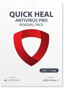Renewal Quick Heal Antivirus Pro 2PC 1Y - My Health Plan